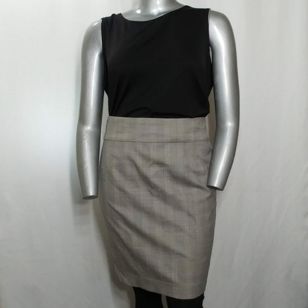 Banana Republic Plaid Straight Pencil Skirt 14